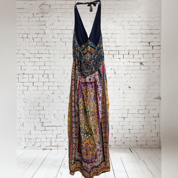 Angie Bohemian Style Halter Maxi Dress Size Large - Picture 2 of 7